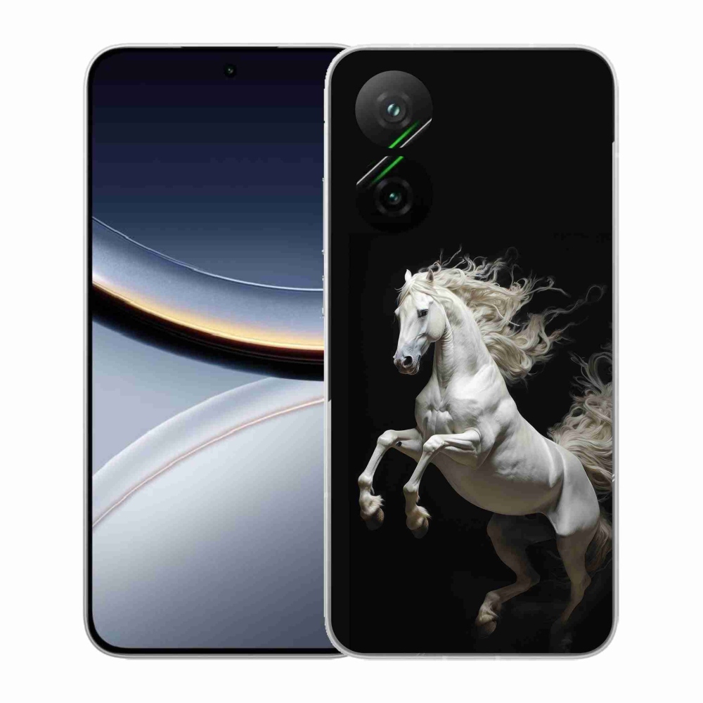 Gél borítás mmCase a Xiaomi Poco F7 5G-hez - fehér ló 4