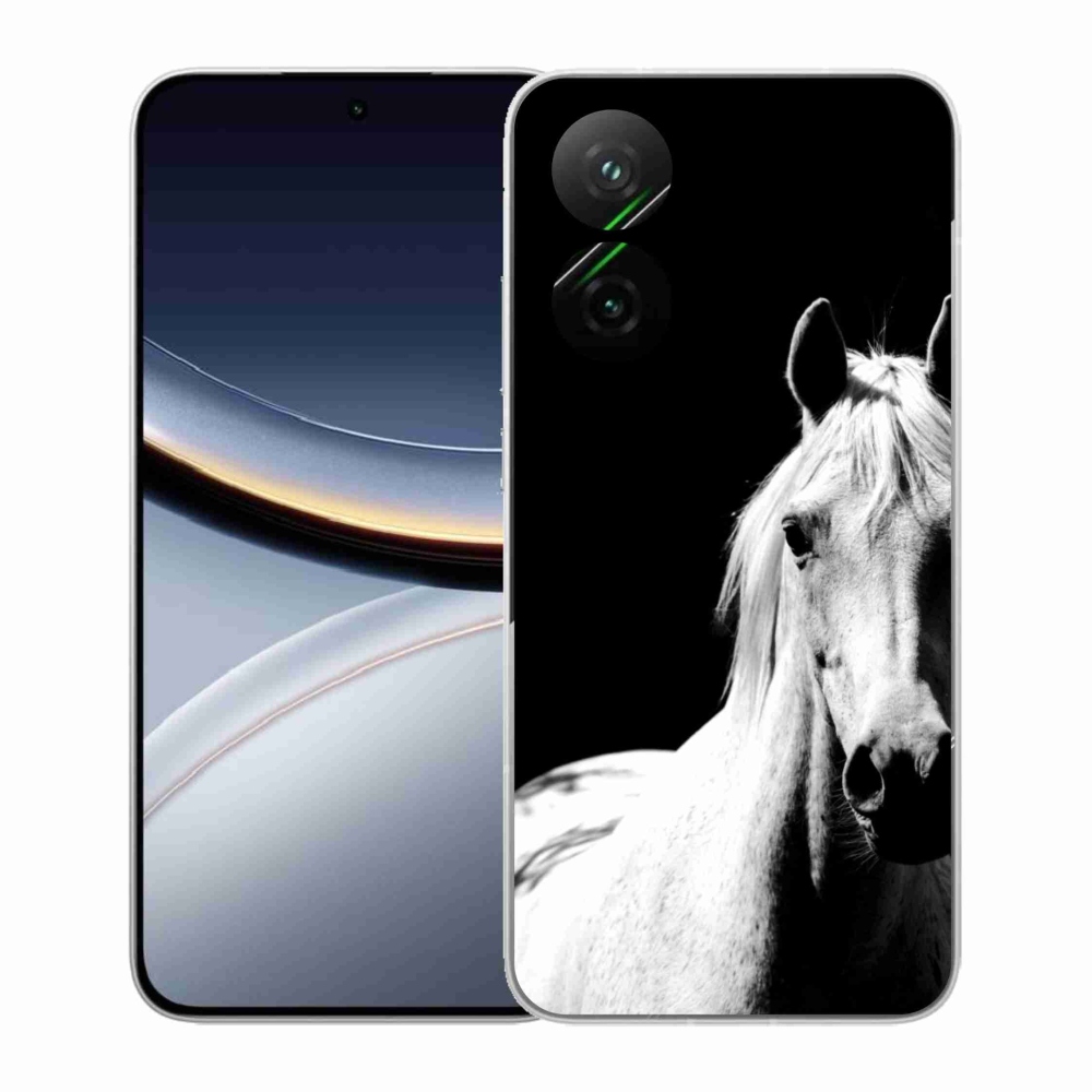 Gél borítás mmCase a Xiaomi Poco F7 5G-hez - fehér ló 5