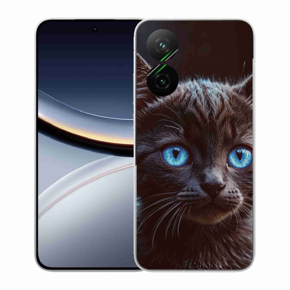 Gél borítás mmCase a Xiaomi Poco F7 5G-hez - fekete cica 2