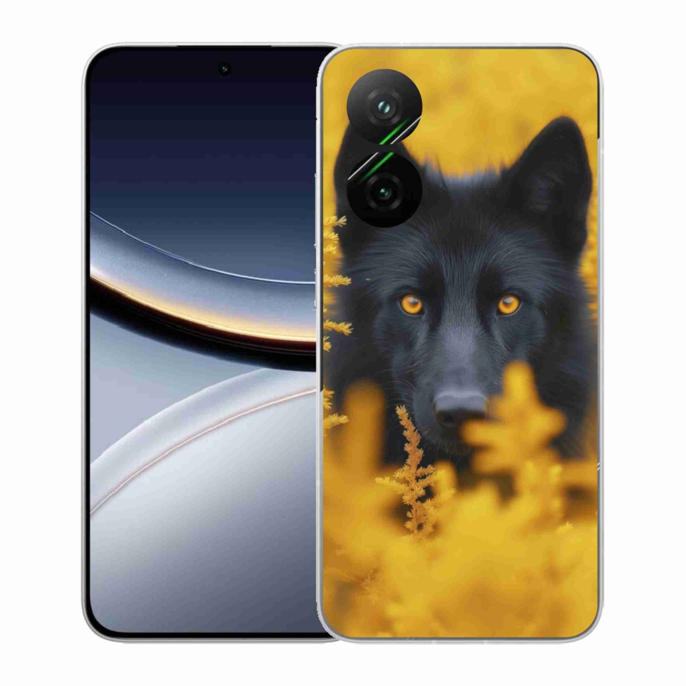 Gél borítás mmCase a Xiaomi Poco F7 5G-hez - fekete farkas 2