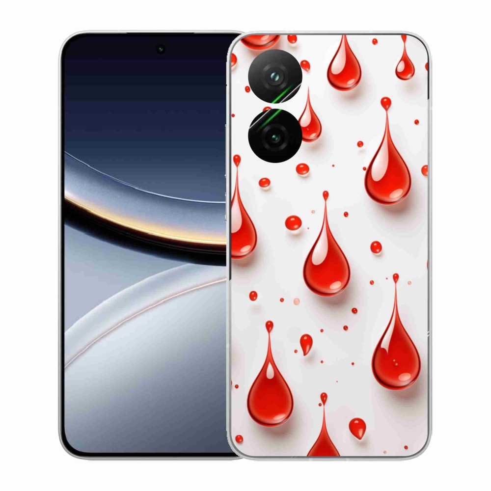 Gél borítás mmCase a Xiaomi Poco F7 5G-hez - piros cseppek