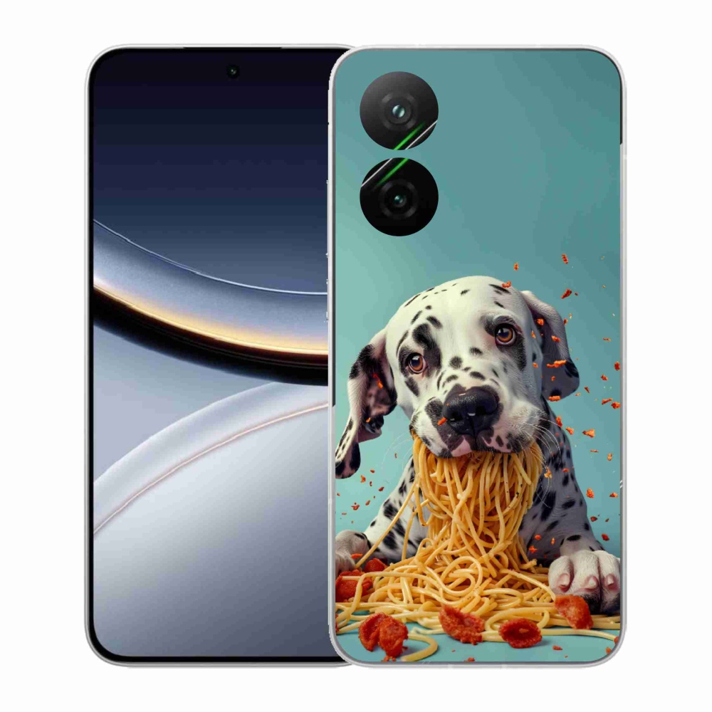 Gél borítás mmCase a Xiaomi Poco F7 5G számára - dalmát és spagetti
