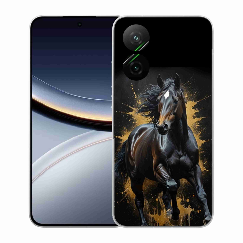 Gél borítás mmCase a Xiaomi Poco F7 5G-hez - elegáns fekete ménes