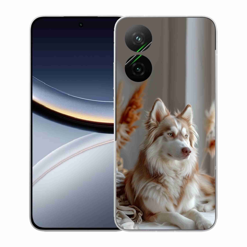 Gél borítás mmCase a Xiaomi Poco F7 5G számára - csendes szibériai husky