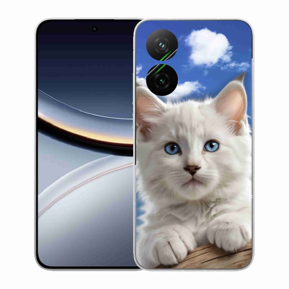 Gél borító mmCase a Xiaomi Poco F7 5G számára - cica és felhők