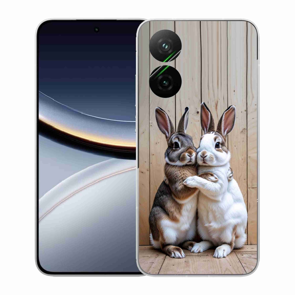 Gél borítás mmCase a Xiaomi Poco F7 5G számára - nyúl pár