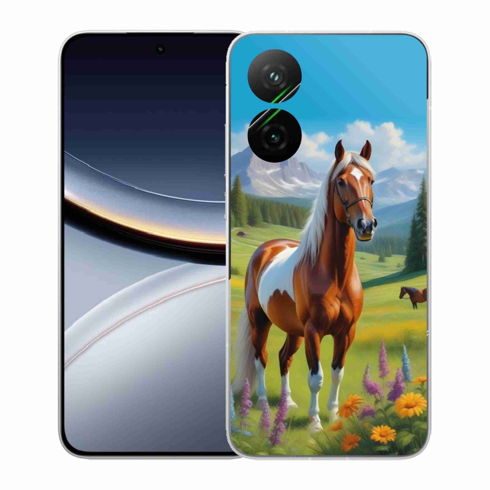 Gél borítás mmCase a Xiaomi Poco F7 5G számára - ló a réten