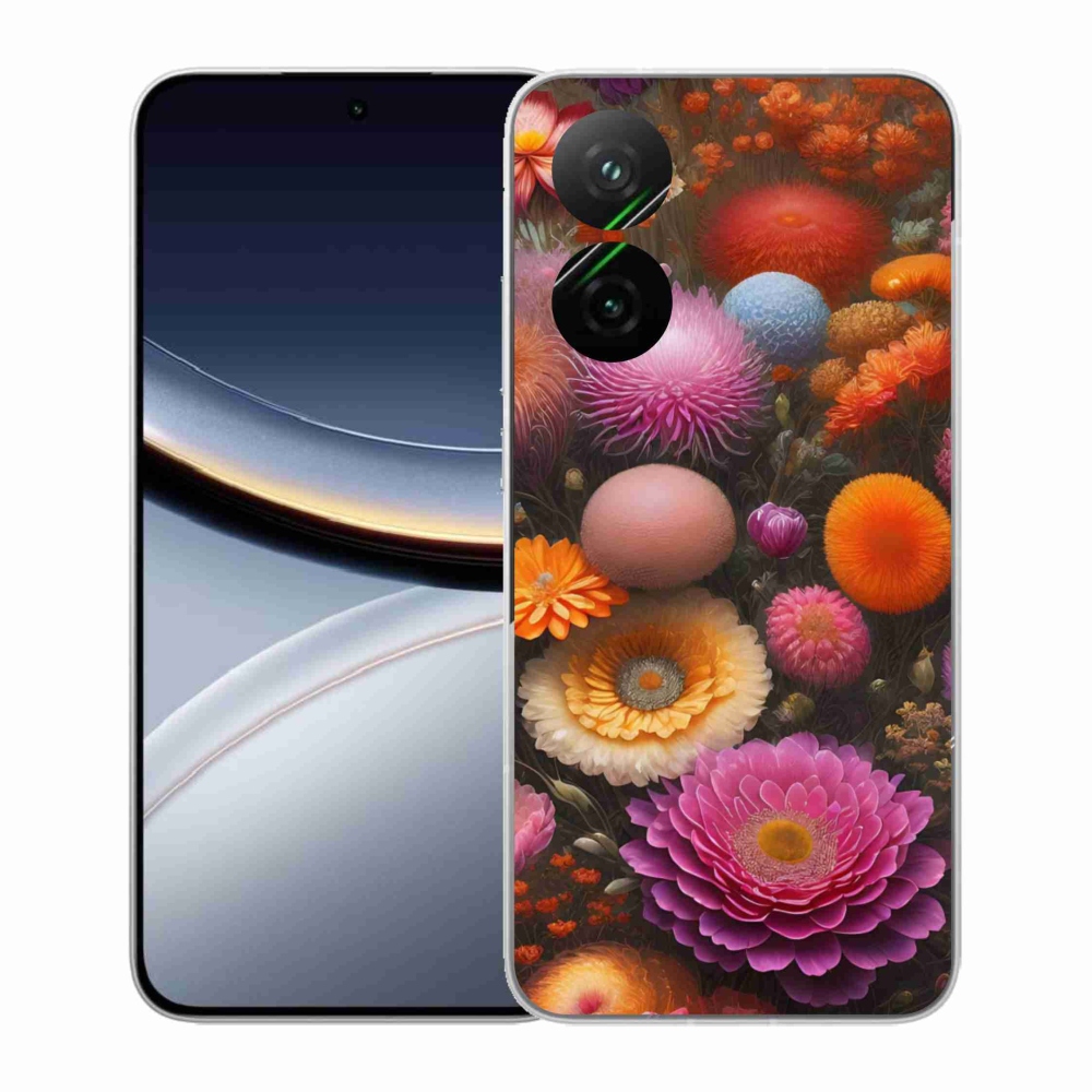 Gél borító mmCase a Xiaomi Poco F7 5G számára - virágos kompozíció