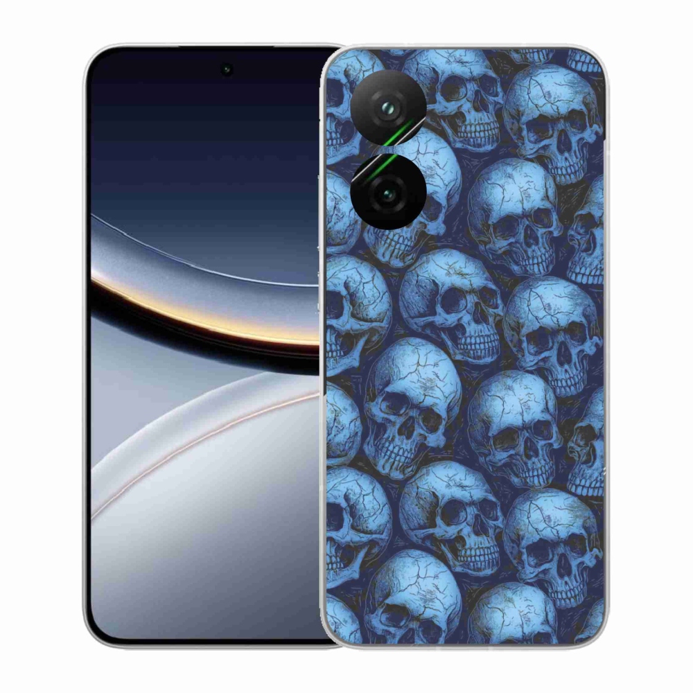 Gél borítás mmCase a Xiaomi Poco F7 5G számára - koponyák