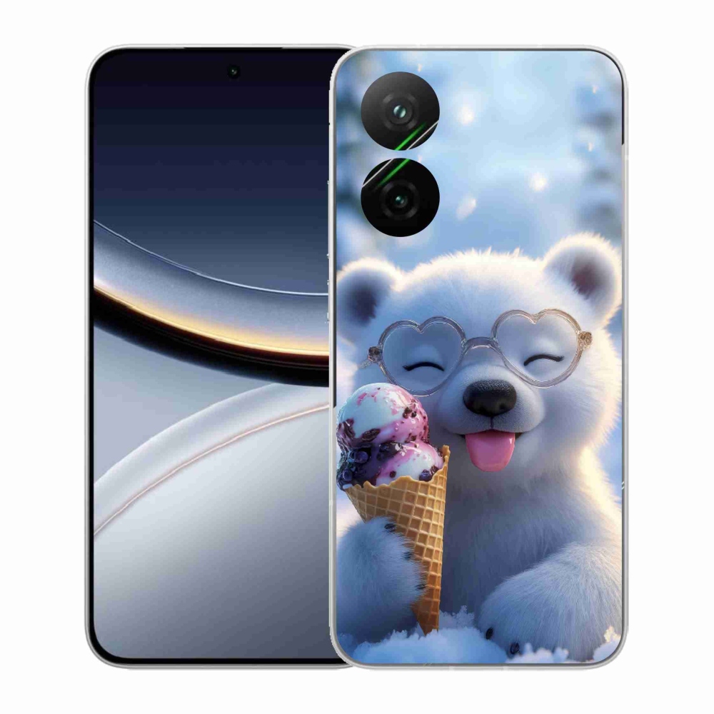 Gél borítás mmCase a Xiaomi Poco F7 5G számára - mackó fagylalttal