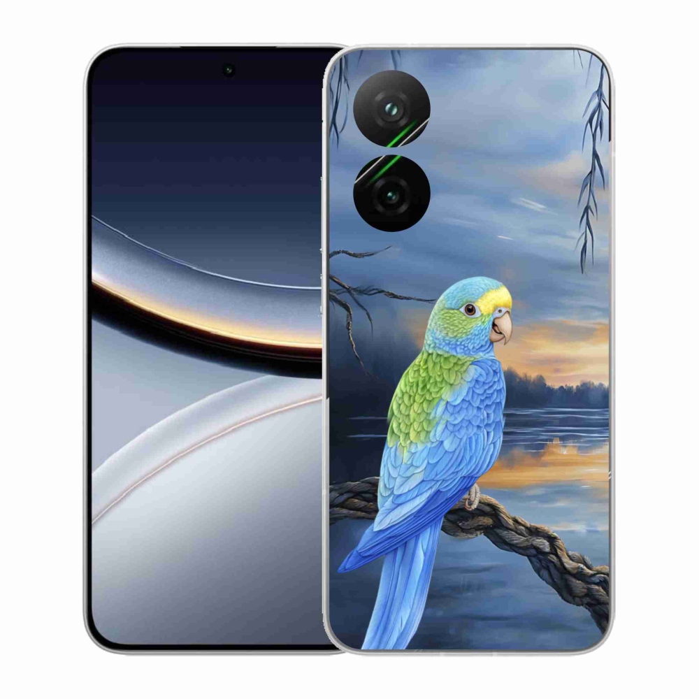 Gél borítás mmCase a Xiaomi Poco F7 5G készülékhez - kék papagáj