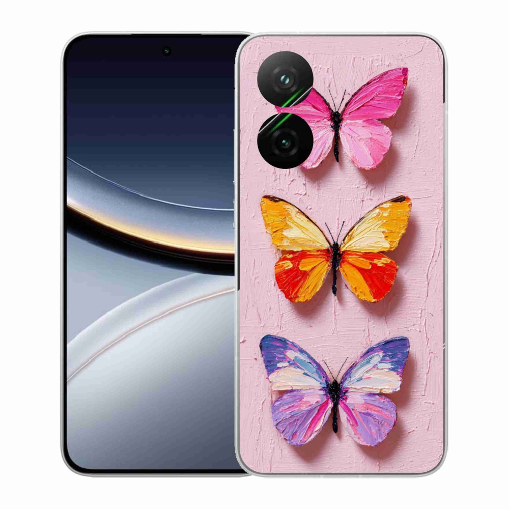 Gél borító mmCase a Xiaomi Poco F7 5G számára - pillangó szentháromság