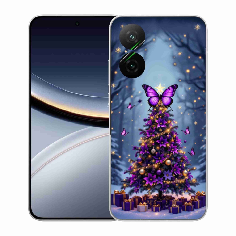 Gél borítás mmCase a Xiaomi Poco F7 5G-hez - pillangó karácsonyfa