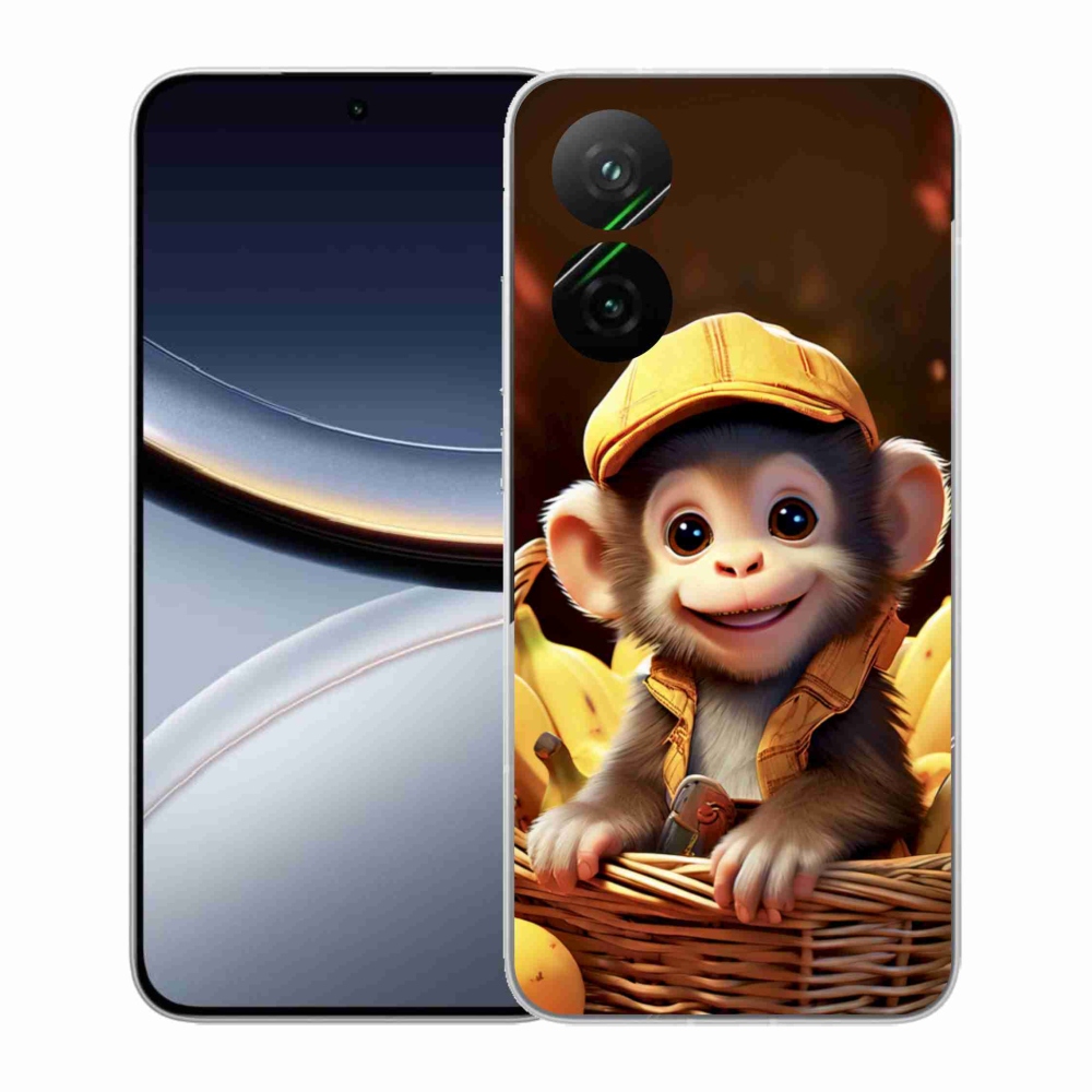 Gél borítás mmCase a Xiaomi Poco F7 5G-hez - majom a kosárban