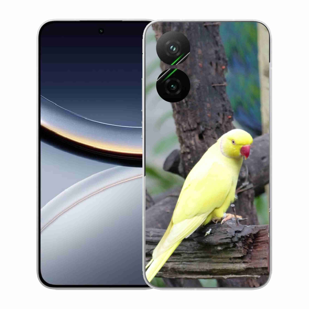 Gél borítás mmCase a Xiaomi Poco F7 5G készülékhez - papagáj alexander sárga