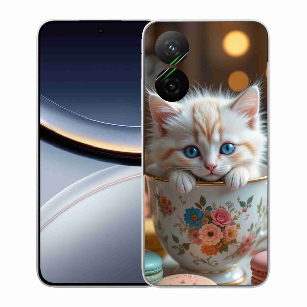 Gél borító mmCase a Xiaomi Poco F7 5G számára - aranyos cica 6