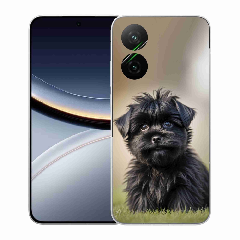 Gél borítás mmCase a Xiaomi Poco F7 5G-hez - aranyos fekete kutya