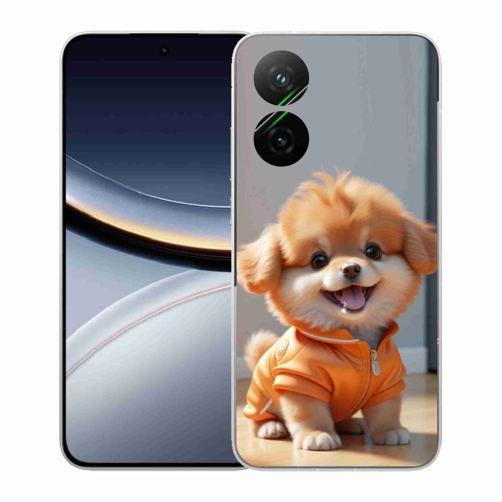 Gél borítás mmCase a Xiaomi Poco F7 5G-hez - aranyos pomerániai pulóverben