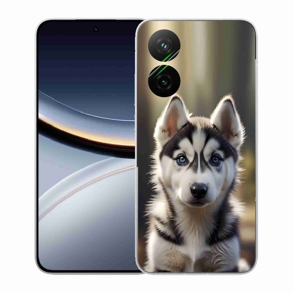 Gél borítás mmCase a Xiaomi Poco F7 5G számára - aranyos szibériai husky