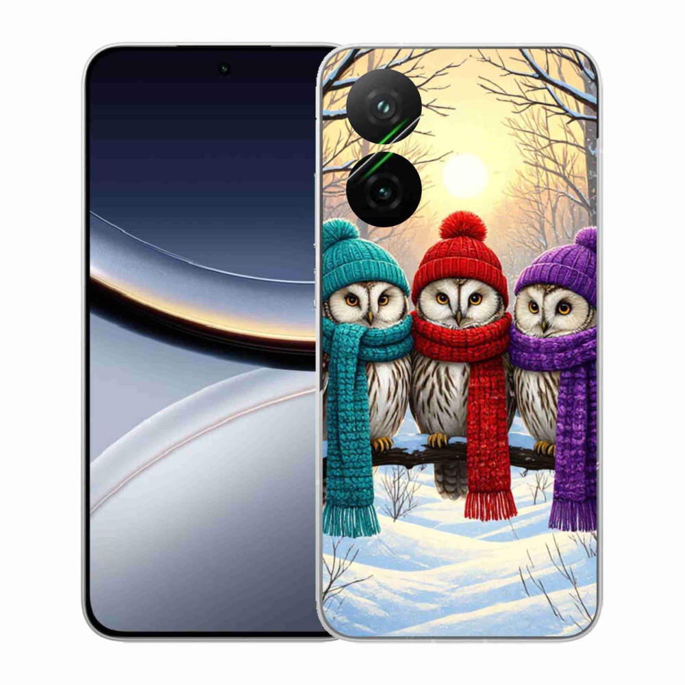 Gél borítás mmCase a Xiaomi Poco F7 5G számára - bagoly barátok