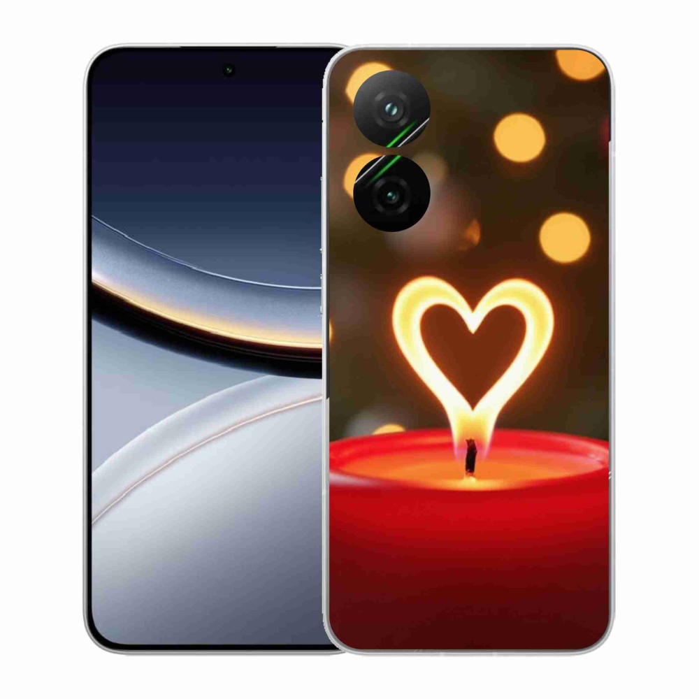 Gél borítás mmCase a Xiaomi Poco F7 5G-hez - láng szíve