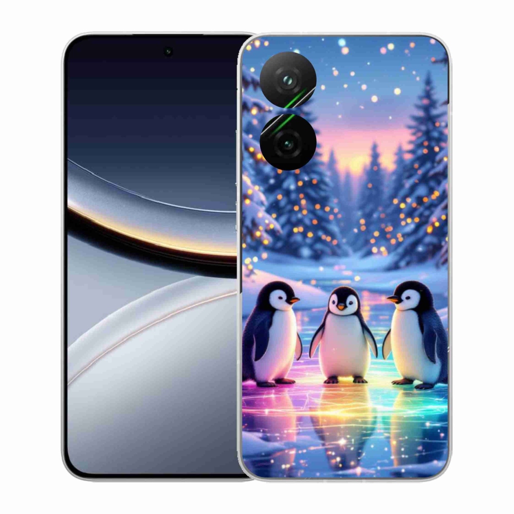Gél borítás mmCase a Xiaomi Poco F7 5G számára - pingvinek