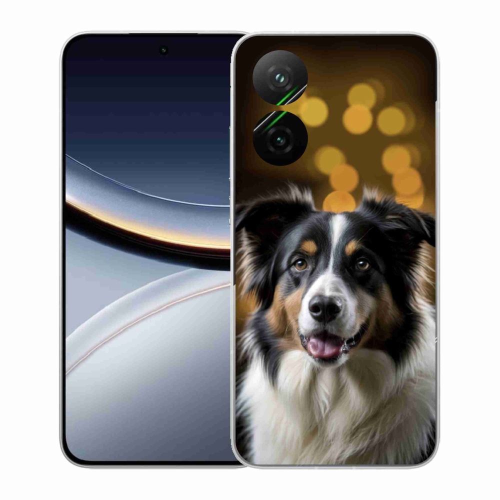 Gél borítás mmCase a Xiaomi Poco F7 5G számára - mosolygó ausztrál juhászkutya