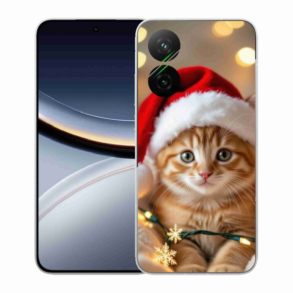 Gél borító mmCase a Xiaomi Poco F7 5G számára - Karácsonyi cica