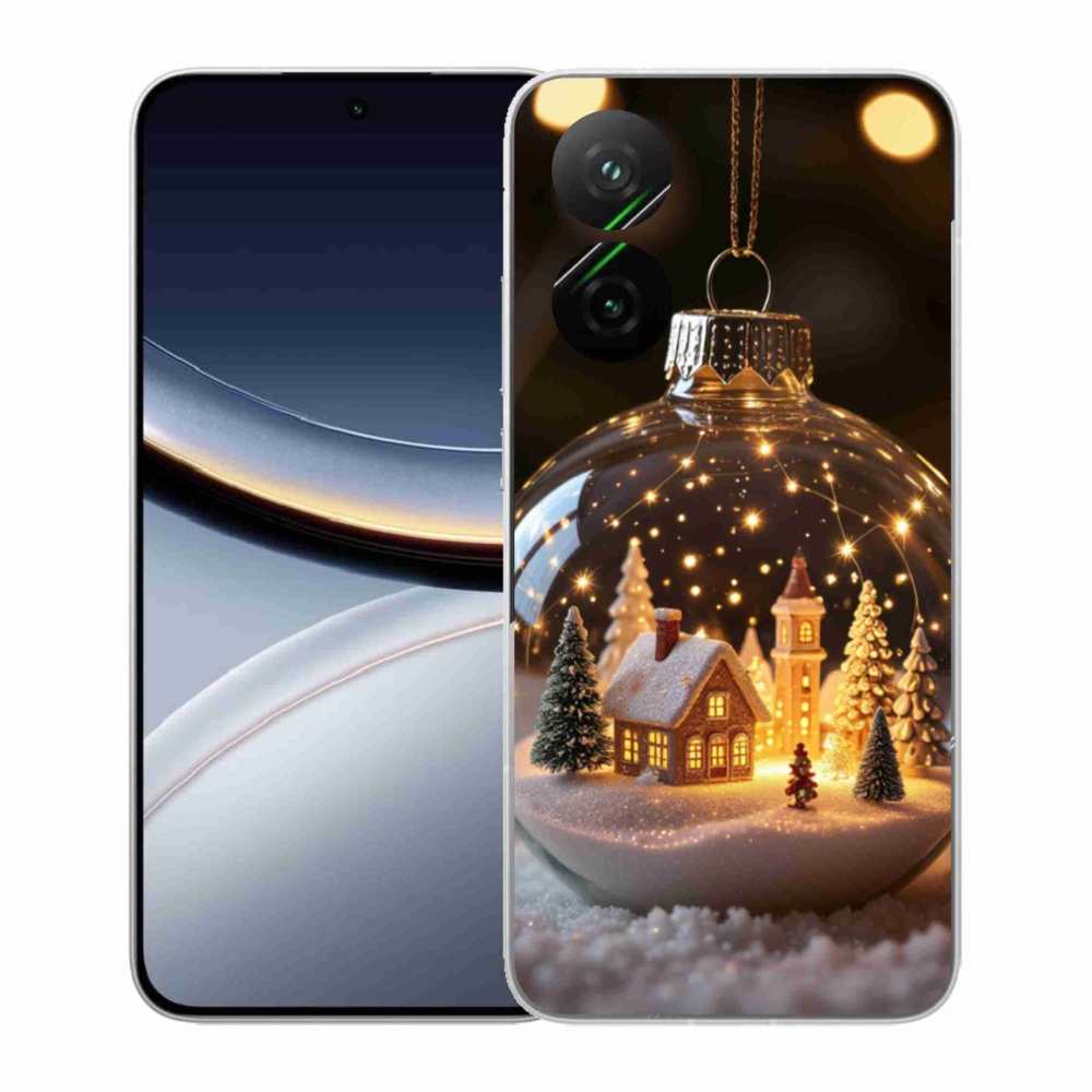Gél borító mmCase a Xiaomi Poco F7 5G-hez - karácsonyi golyók 3