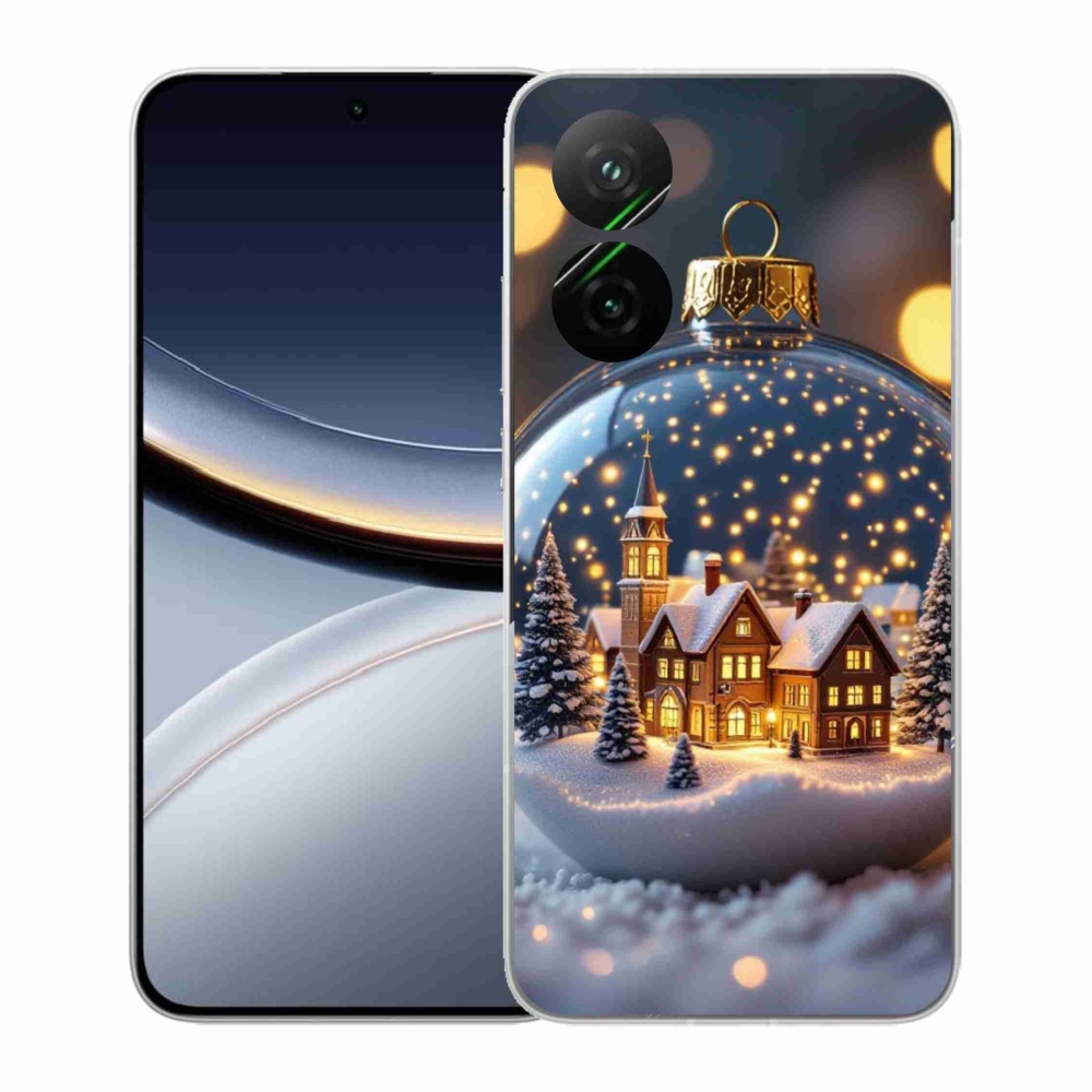 Gél borító mmCase a Xiaomi Poco F7 5G számára - karácsonyi golyók 4
