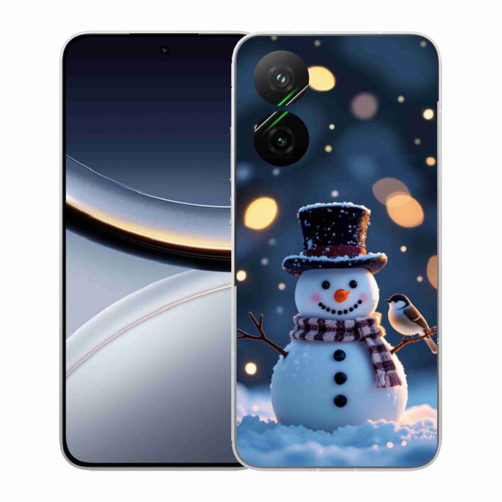 Gél borítás mmCase a Xiaomi Poco F7 5G számára - karácsonyi hóember