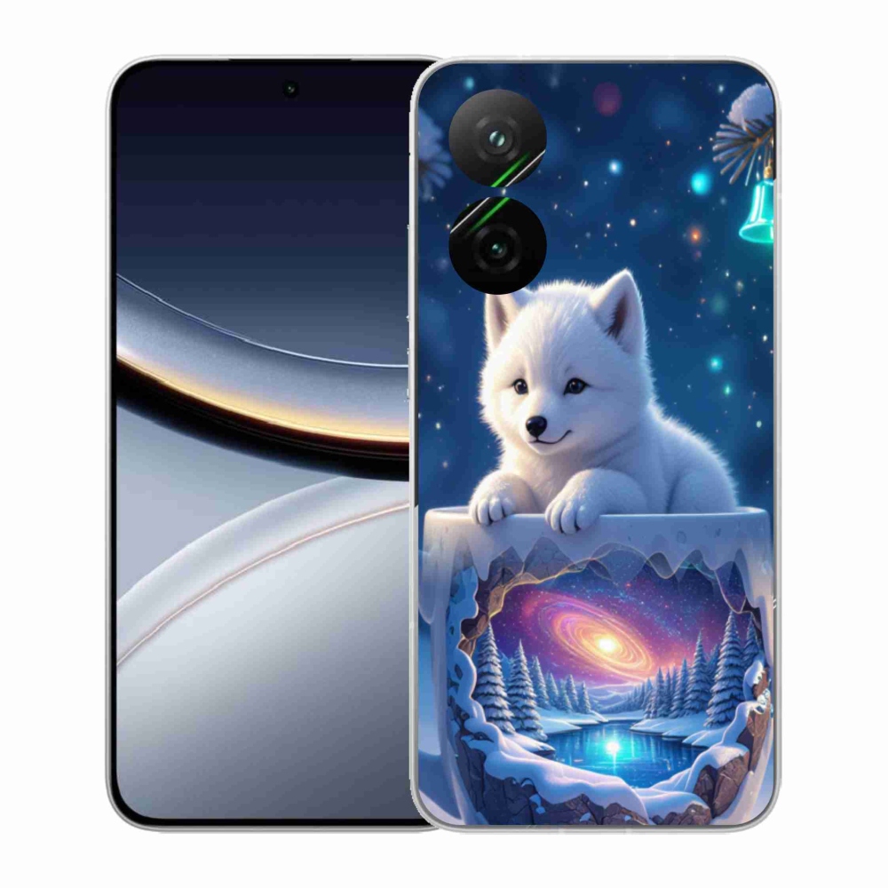 Gél borítás mmCase a Xiaomi Poco F7 5G számára - Karácsonyi kölyökkutyakölyök