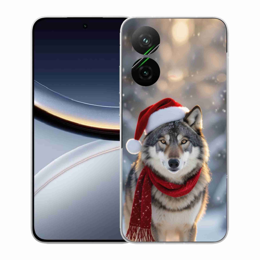 Gél borítás mmCase a Xiaomi Poco F7 5G-hez - Karácsonyi farkas