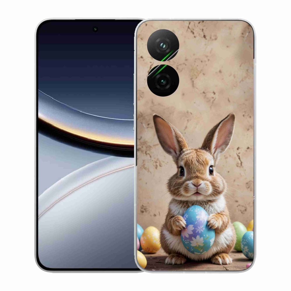 Gél borítás mmCase a Xiaomi Poco F7 5G számára - Húsvéti nyuszi