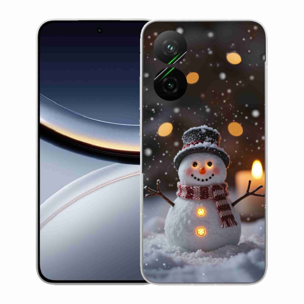 Gél borító mmCase a Xiaomi Poco F7 5G-hez - boldog hóember