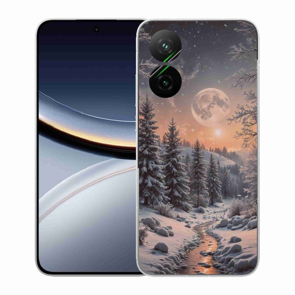 Gél borító mmCase a Xiaomi Poco F7 5G számára - téli táj 2