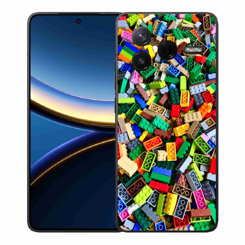 Gél borítás mmCase a Xiaomi Poco F7 Pro számára - színes építőkockák