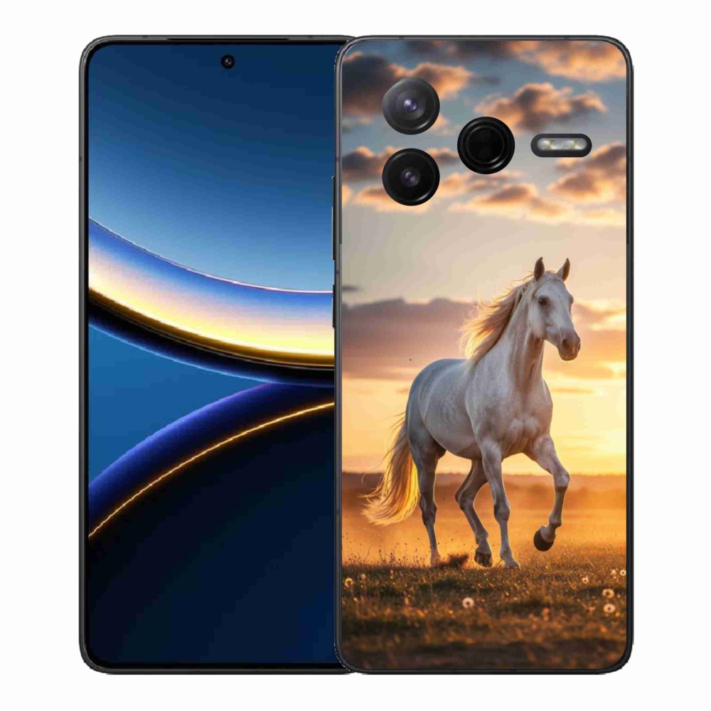 Gél borítás mmCase a Xiaomi Poco F7 Pro számára - futó fehér ló 2