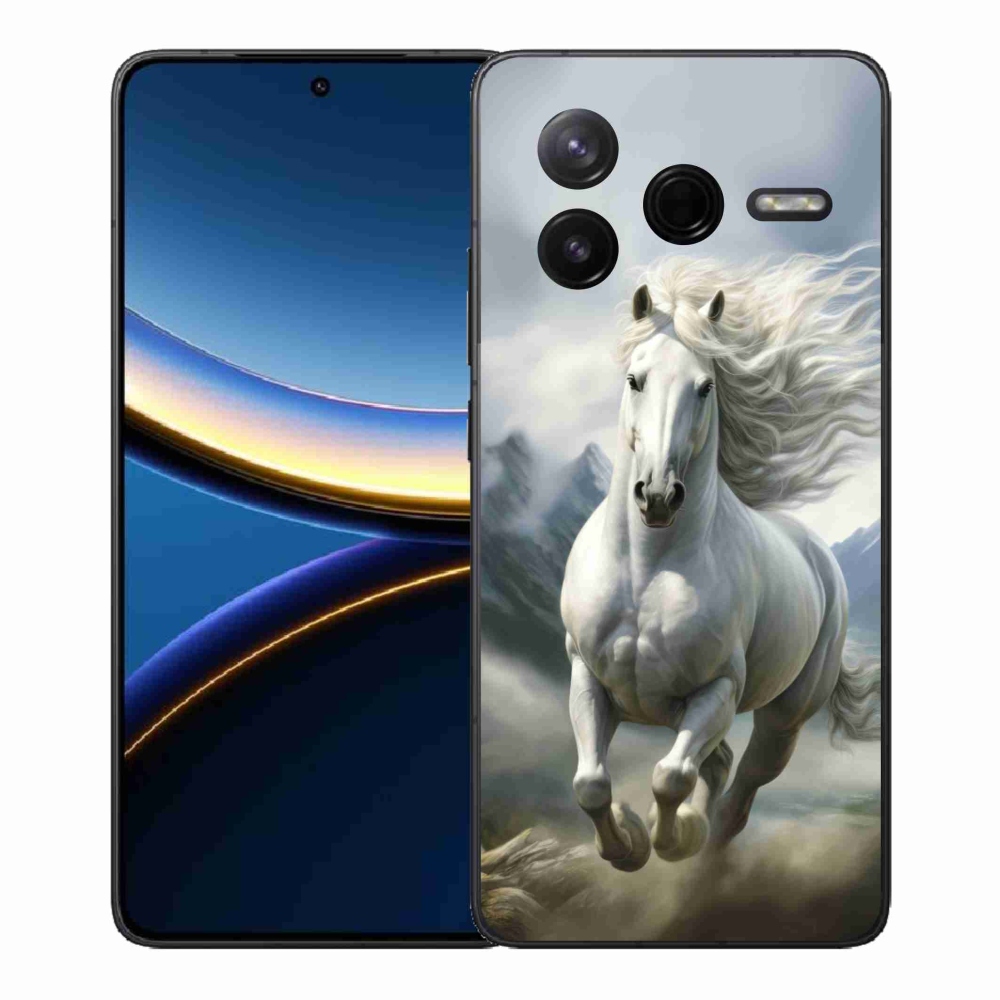 Gél borítás mmCase a Xiaomi Poco F7 Pro számára - futó fehér ló 3