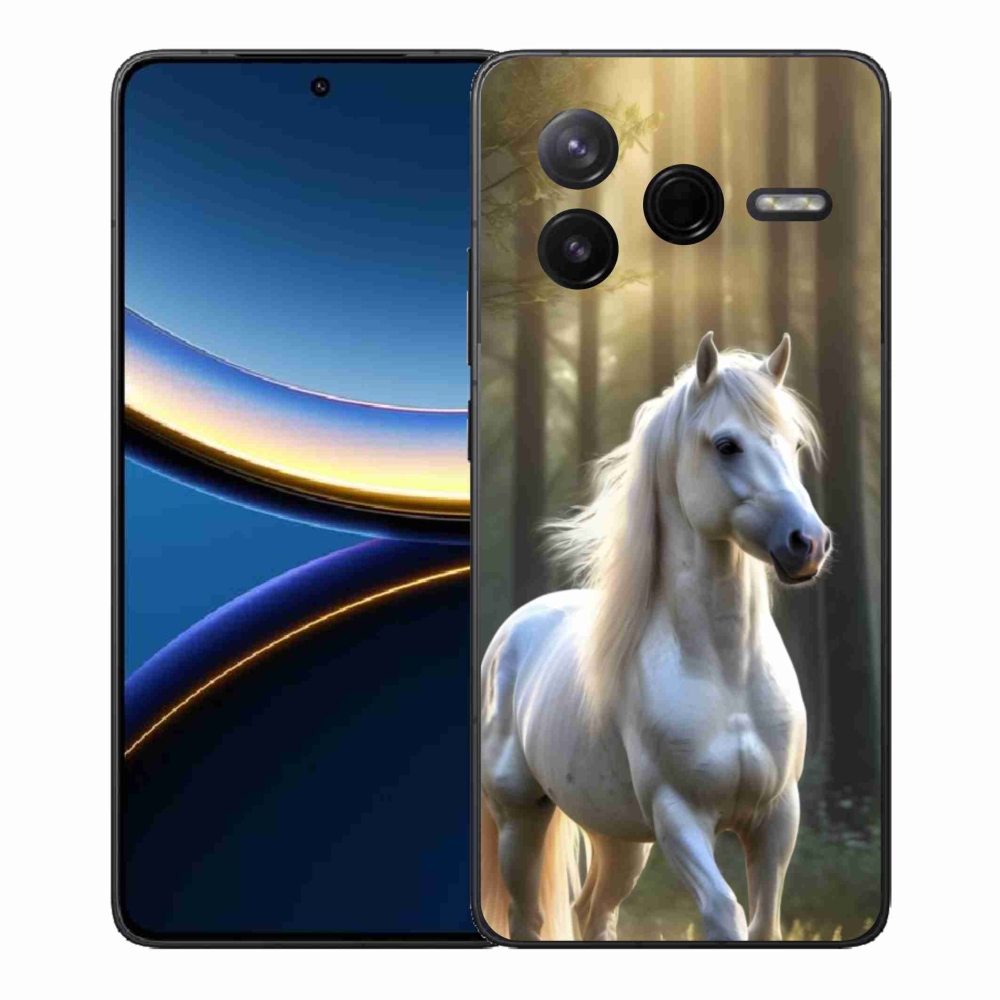 Gél borítás mmCase a Xiaomi Poco F7 Pro számára - fehér ló 3