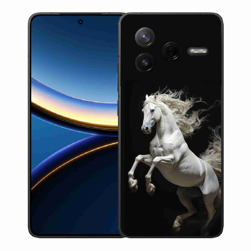 Gél borítás mmCase a Xiaomi Poco F7 Pro számára - fehér ló 4