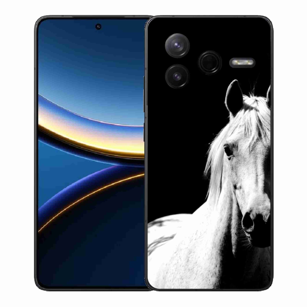 Gél borítás mmCase a Xiaomi Poco F7 Pro számára - fehér ló 5