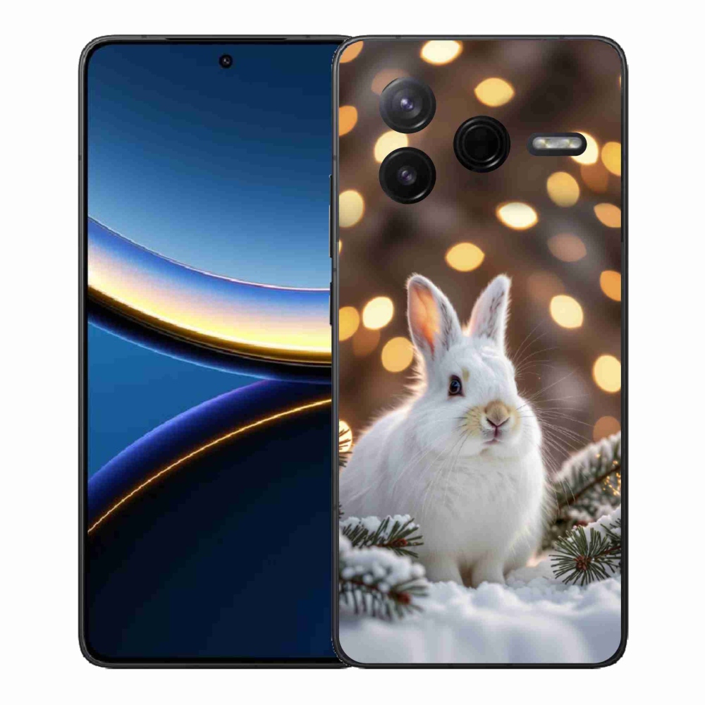 Gél borítás mmCase a Xiaomi Poco F7 Pro számára - fehér nyúl
