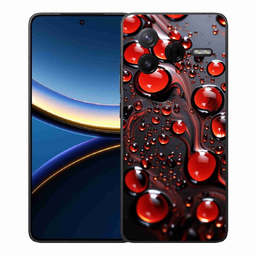 Gél borítás mmCase a Xiaomi Poco F7 Pro-hoz - piros csepp 2