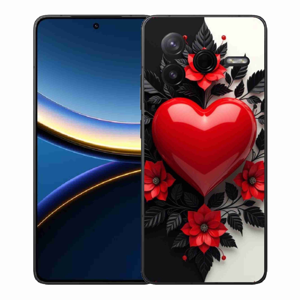 Gél borítás mmCase a Xiaomi Poco F7 Pro készülékhez - piros szív