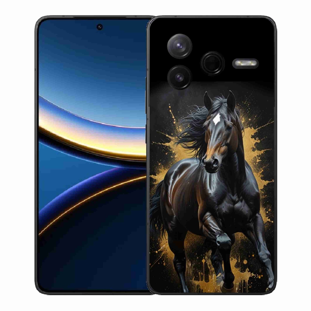 Gél borítás mmCase a Xiaomi Poco F7 Pro számára - elegáns fekete ménes