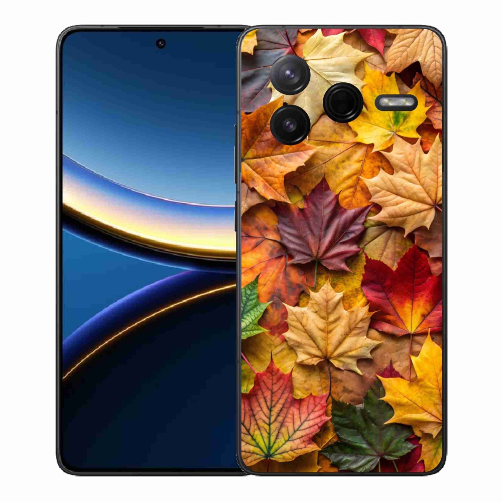 Gél borítás mmCase a Xiaomi Poco F7 Pro számára - juharlevelek 2