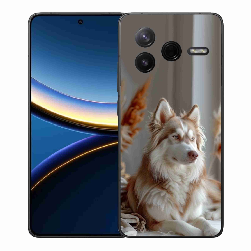 Gél borító mmCase a Xiaomi Poco F7 Pro számára - csendes szibériai husky