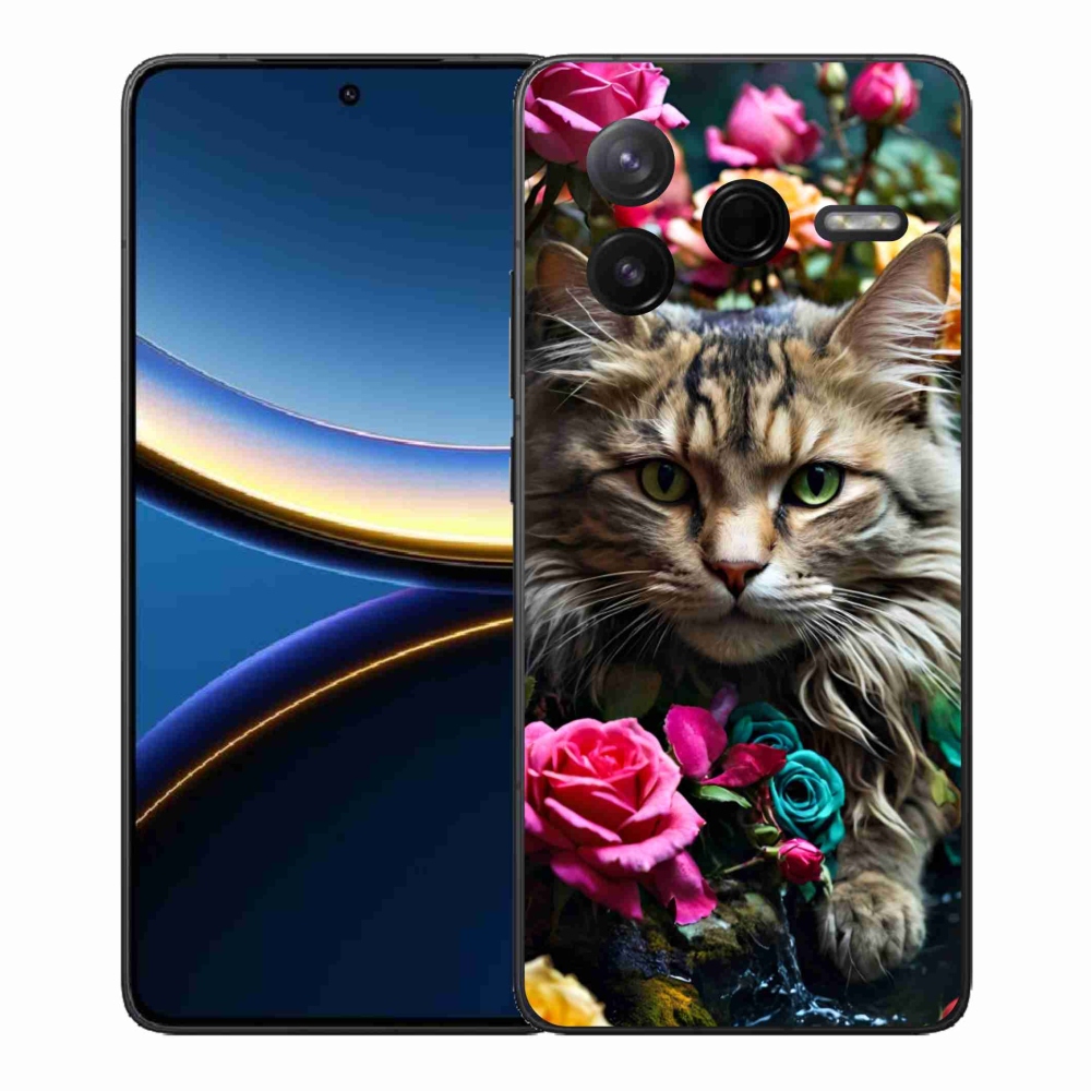 Gél borítás mmCase a Xiaomi Poco F7 Pro számára - macskaszem nézet 2