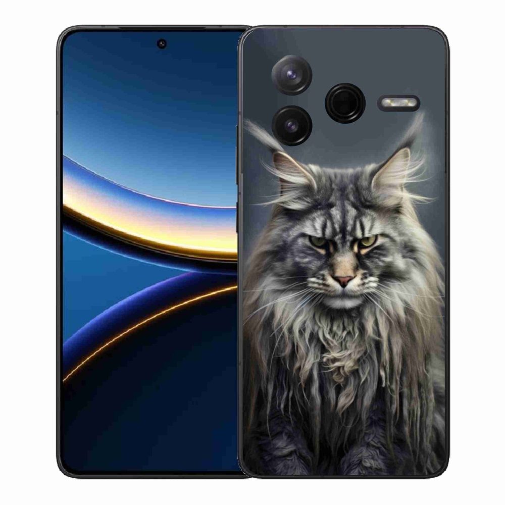 Gél borítás mmCase a Xiaomi Poco F7 Pro számára - macskaszem nézet 4